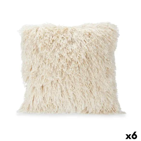 Cojín Crema Algodón Poliéster 45 x 2 x 45 cm (6 Unidades) de Gift Decor, Cojines - Ref: S3631544, Precio: 66,50 €, Descuento: %