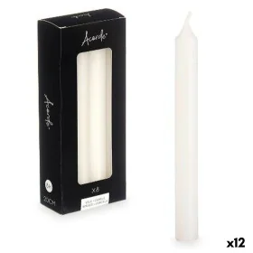 Candle Set White 2 x 2 x 20 cm (12 Units) by Acorde, Candles - Ref: S3631554, Price: 28,46 €, Discount: %