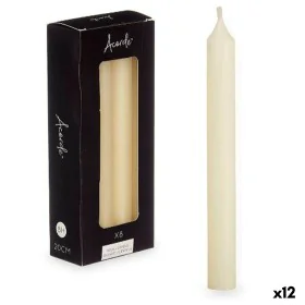 Candle Set Cream 2 x 2 x 20 cm (12 Units) by Acorde, Candles - Ref: S3631556, Price: 28,46 €, Discount: %