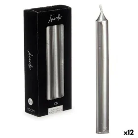 Set di Candele 2 x 2 x 20 cm Argentato (12 Unità) di Acorde, Candele - Rif: S3631562, Prezzo: 32,20 €, Sconto: %