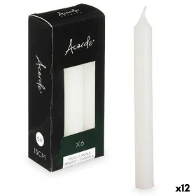 Candle Set White 2 x 2 x 15 cm (12 Units) by Acorde, Candles - Ref: S3631564, Price: 18,20 €, Discount: %