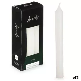 Ensemble de Bougies Blanc 2 x 2 x 15 cm (12 Unités) de Acorde, Bougies - Réf : S3631564, Prix : 18,20 €, Remise : %