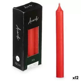 Candle Set Red 2 x 2 x 15 cm (12 Units) by Acorde, Candles - Ref: S3631568, Price: 19,05 €, Discount: %