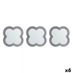 Set di Specchi Fiore Argentato polipropilene 78 x 26 x 2,5 cm (6 Unità) di Gift Decor, Specchi da parete - Rif: S3631648, Pre...