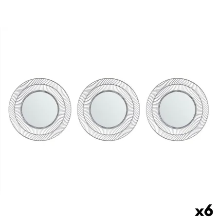 Mirror Set Circular Silver polypropylene 78 x 26 x 2,5 cm (6 Units) by Gift Decor, Wall-Mounted Mirrors - Ref: S3631650, Pric...