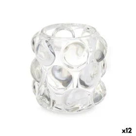 Candleholder Microbeads Transparent Crystal 8,4 x 9 x 8,4 cm (12 Units) by Gift Decor, Candelabras and candle holders - Ref: ...