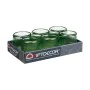 Castiçais Riscas Verde Cristal 9 x 9,5 x 9 cm (12 Unidades) de Gift Decor, Candelabros e suportes para velas - Ref: S3631688,...