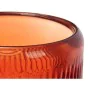 Kerzenschale Streifen Orange Kristall 9 x 9,5 x 9 cm (12 Stück) von Gift Decor, Kerzenständer und Kerzenhalter - Ref: S363169...