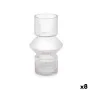 Vase Stripes Transparent Crystal 9,5 x 16,5 x 9,5 cm (8 Units) by Gift Decor, Vases - Ref: S3631708, Price: 43,92 €, Discount: %