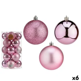 Set of Christmas balls Pink Plastic Ø 8 cm (6 Units) by Krist+, Christmas - Ref: S3631728, Price: 46,45 €, Discount: %