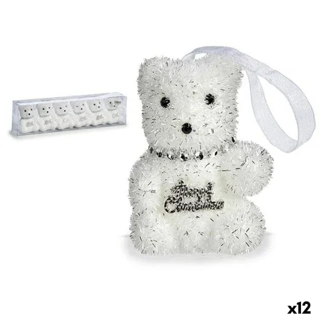 Conjunto de Decorações de Natal Urso Prateado Branco 5,5 x 7 x 5,5 cm (12 Unidades) de Krist+, Natal - Ref: S3631732, Preço: ...