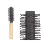 Round Brush Brown Black Wood Silicone Plastic (12 Units) by Berilo, Hairbrushes - Ref: S3631753, Price: 19,05 €, Discount: %