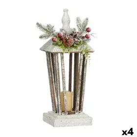 Lanterne à LED Blanc Marron 16 x 48 x 16 cm (4 Unités) de Krist+, Noël - Réf : S3631814, Prix : 75,95 €, Remise : %