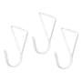 Cabides Branco Metal Triangular Conjunto 3 Peças (6 Unidades) de Gift Decor, Cabides para casacos - Ref: S3631851, Preço: 28,...