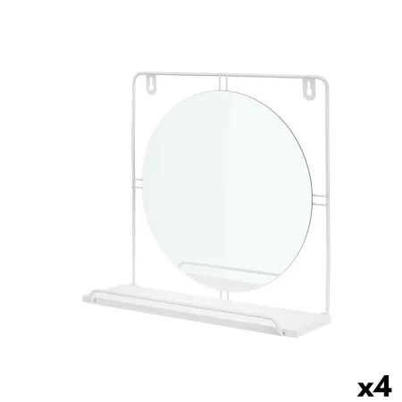 Wall mirror White Metal MDF Wood 33,7 x 30 x 10 cm (4 Units) by Gift Decor, Wall-Mounted Mirrors - Ref: S3631855, Price: 30,0...