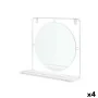 Wall mirror White Metal MDF Wood 33,7 x 30 x 10 cm (4 Units) by Gift Decor, Wall-Mounted Mirrors - Ref: S3631855, Price: 30,0...