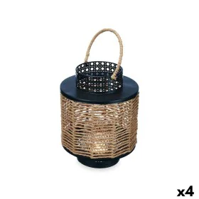 Farol Negro Metal 17 x 23 x 17 cm (4 Unidades) Ratán de Gift Decor, Candelabros y portavelas - Ref: S3631859, Precio: 29,78 €...