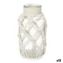 Vase White Cloth Glass 9 x 17 x 9 cm (12 Units) Macrame by Gift Decor, Vases - Ref: S3631872, Price: 47,92 €, Discount: %