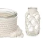 Vase Blanc Tissu verre 9 x 17 x 9 cm (12 Unités) Macramé de Gift Decor, Vases - Réf : S3631872, Prix : 47,92 €, Remise : %