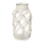 Vase Blanc Tissu verre 9 x 17 x 9 cm (12 Unités) Macramé de Gift Decor, Vases - Réf : S3631872, Prix : 47,92 €, Remise : %