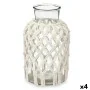 Jarrón Blanco Tela Vidrio 18,5 x 30,5 x 18,5 cm (4 Unidades) Macramé de Gift Decor, Jarrones - Ref: S3631878, Precio: 46,25 €...