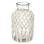 Vase White Cloth Glass 18,5 x 30,5 x 18,5 cm (4 Units) Macrame by Gift Decor, Vases - Ref: S3631878, Price: 46,25 €, Discount: %