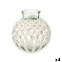 Jarrón Blanco Tela Vidrio 25 x 26,5 x 25 cm (4 Unidades) Macramé de Gift Decor, Jarrones - Ref: S3631880, Precio: 50,72 €, De...