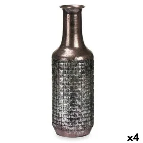 Vase Silberfarben Metall 14 x 46 x 14 cm (4 Stück) Mit Relief von Gift Decor, Vasen - Ref: S3631884, Preis: 55,97 €, Rabatt: %