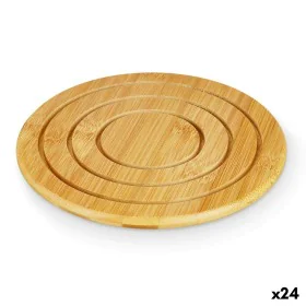 Table Mat Natural Bamboo 19 x 1 x 19 cm (24 Units) Circular by Kinvara, Trivets - Ref: S3631900, Price: 38,72 €, Discount: %