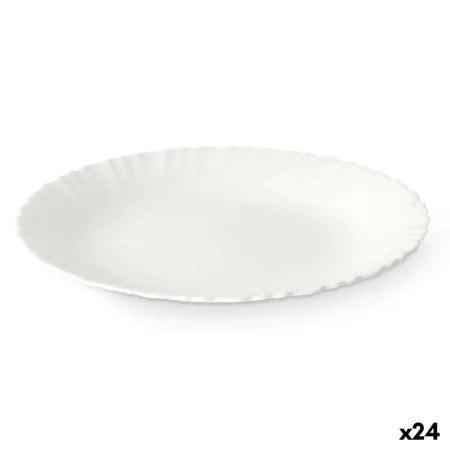 Prato de Jantar Branco 24 x 2 x 24 cm (24 Unidades) de Vivalto, Pratos e fontes - Ref: S3631913, Preço: 27,14 €, Desconto: %