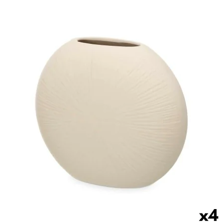 Jarrón Beige Cerámica 29 x 26 x 11 cm (4 Unidades) Circular de Gift Decor, Jarrones - Ref: S3631945, Precio: 44,17 €, Descuen...