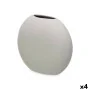 Vase Grey Ceramic 29 x 26 x 11 cm (4 Units) Circular by Gift Decor, Vases - Ref: S3631947, Price: 44,17 €, Discount: %