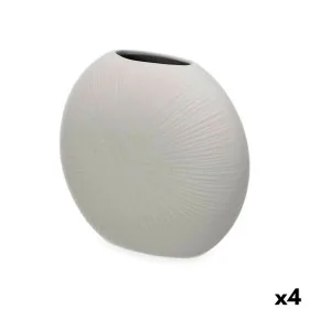 Vase Gris Céramique 29 x 26 x 11 cm (4 Unités) Circulaire de Gift Decor, Vases - Réf : S3631947, Prix : 44,89 €, Remise : %