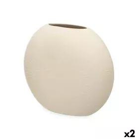 Vase Beige Céramique 36 x 34 x 16 cm (2 Unités) Circulaire de Gift Decor, Vases - Réf : S3631949, Prix : 28,87 €, Remise : %