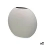 Vase Grey Ceramic 36 x 34 x 16 cm (2 Units) Circular by Gift Decor, Vases - Ref: S3631951, Price: 28,87 €, Discount: %