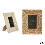 Cadre photo Blanc Marron Bois de manguier Buda 20 x 25 x 1,5 cm (6 Unités) de Gift Decor, Cadres muraux et de table - Réf : S...