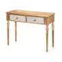 Meuble d'Entrée avec 2 Tiroirs Blanc Marron Bois de manguier 98 x 77 x 42 cm Rayures de Gift Decor, Tables - Réf : S3632046, ...