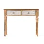 Meuble d'Entrée avec 2 Tiroirs Blanc Marron Bois de manguier 98 x 77 x 42 cm Rayures de Gift Decor, Tables - Réf : S3632046, ...