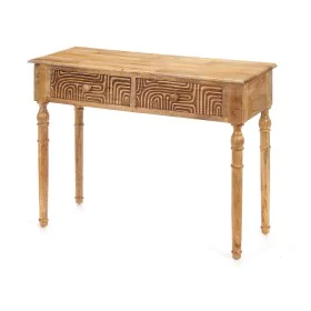 Hall Table with 2 Drawers Brown Mango wood 98 x 77 x 42 cm Curve by Gift Decor, Tables - Ref: S3632051, Price: 113,05 €, Disc...