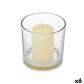 Scented Candle 10 x 10 x 10 cm (6 Units) Glass Vanilla by Acorde, Candles - Ref: S3632121, Price: 10,51 €, Discount: %