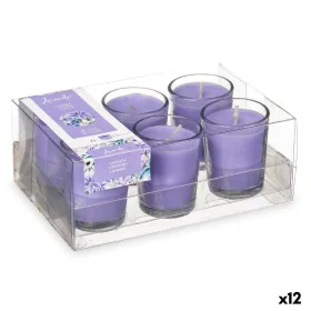 Ensemble de Bougies Parfumées 16 x 6,5 x 11 cm (12 Unités) Verre Lavande de Acorde, Bougies - Réf : S3632135, Prix : 32,20 €,...