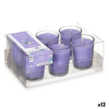 Scented Candle Set 16 x 6,5 x 11 cm (12 Units) Glass Lavendar by Acorde, Candles - Ref: S3632135, Price: 31,68 €, Discount: %