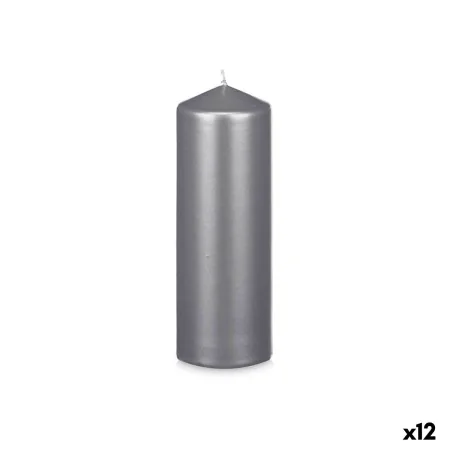 Bougie Argenté 7 x 20 x 7 cm (12 Unités) de Acorde, Bougies - Réf : S3632207, Prix : 47,92 €, Remise : %