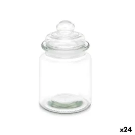 Vaso Trasparente Vetro 250 ml 8 x 13 x 8 cm (24 Unità) Con coperchio di Vivalto, Conservazione di alimenti - Rif: S3632243, P...