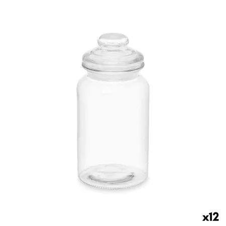 Jar Transparent Glass 1,2 L (12 Units) With lid by Vivalto, Food storage - Ref: S3632249, Price: 36,75 €, Discount: %