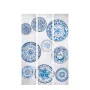 Biombo Azul Blanco Lienzo 122 x 2,5 x 180 cm Plato de Gift Decor, Biombos - Ref: S3632328, Precio: 57,74 €, Descuento: %