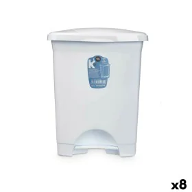 Papelera con Pedal Blanco Plástico 10 L (8 Unidades) de BigBuy Home, Papeleras - Ref: S3632343, Precio: 44,64 €, Descuento: %