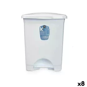 Poubelle à pédale Blanc Plastique 10 L (8 Unités) de BigBuy Home, Corbeilles à papier - Réf : S3632343, Prix : 44,64 €, Remis...