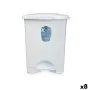 Poubelle à pédale Blanc Plastique 10 L (8 Unités) de BigBuy Home, Corbeilles à papier - Réf : S3632343, Prix : 43,92 €, Remis...