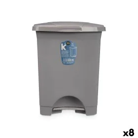 Pedal bin Grey Plastic 10 L (8 Units) by BigBuy Home, Wastebaskets - Ref: S3632345, Price: 44,64 €, Discount: %